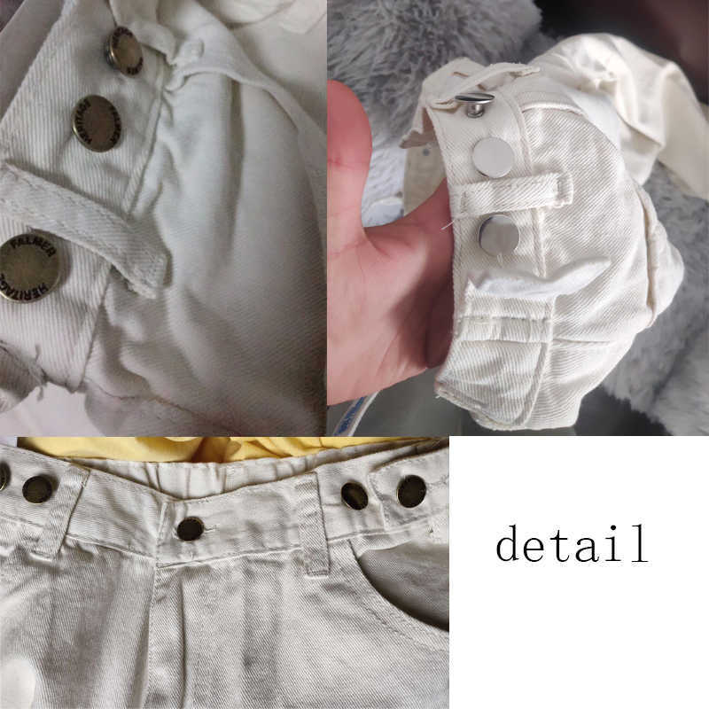 Cotton white Loose boyfriend Denim pant high waist plus size mom jeans black spring beige blue banana Jeans streetwear 210809
