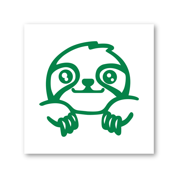 Cute Sloth Vinyl Car Sticker Decor , Funny Animals Sloth Laptop Decals for Apple MacBook Air / Pro Decoration