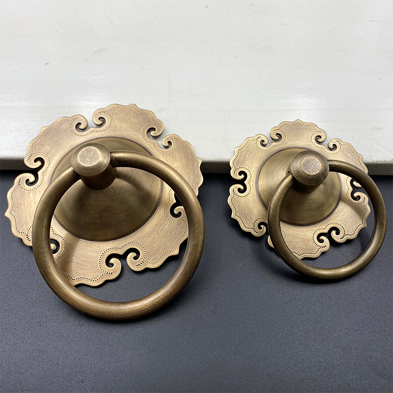 Chinese antique drawer knob furniture handle hardware Classical wardrobe cabinet shoe door closet cone vintage pull ring