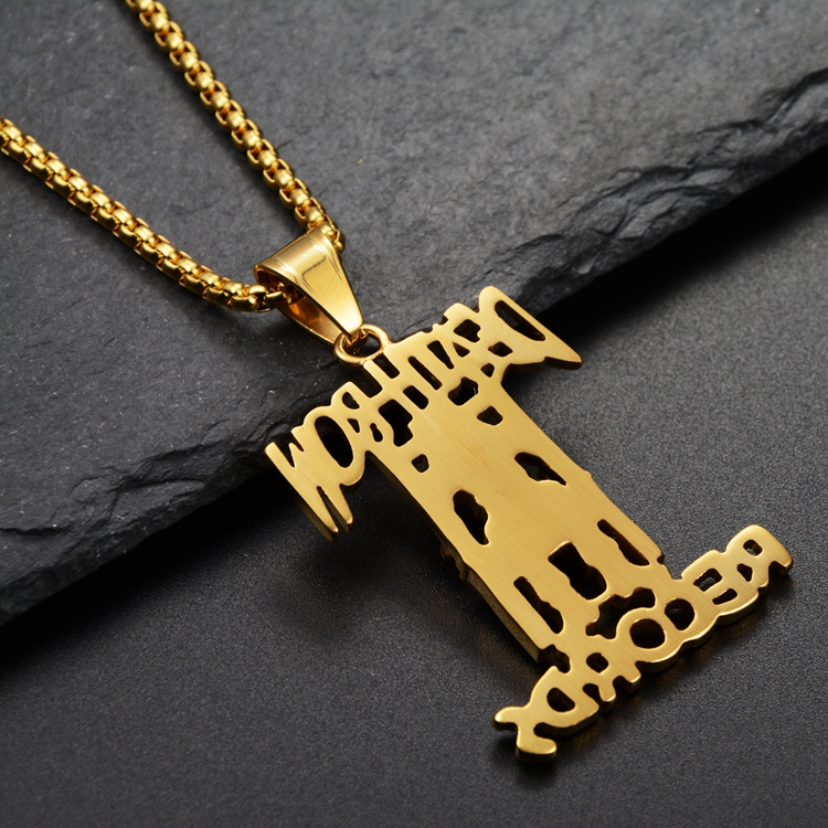 New Death Row Pendant Hip Hop TUPAC zircon Necklace Fashion Accessories For Men And Wome