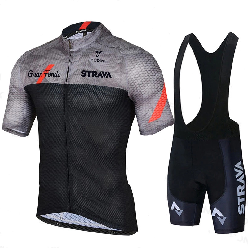 strava Team Cycling Jersey Bib Shorts Set Summer Pro Team Mens Bicycle Clothing Mountain Bike Maillot Ropa Ciclismo sportswear Y21112505 от DHgate WW