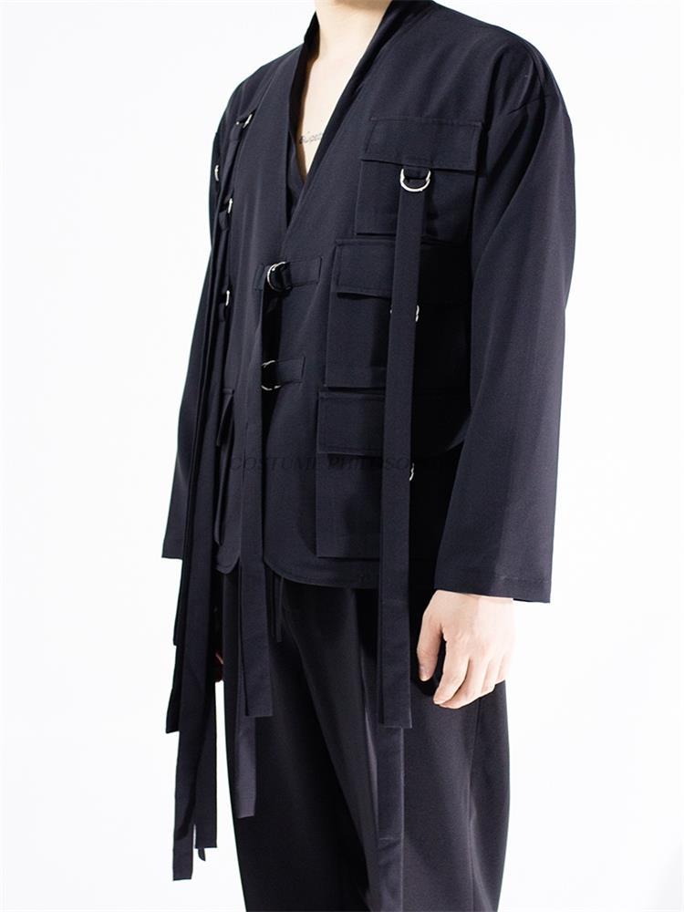 Men' Trench Coats Stage Style Clothing Small Number Of Designers Spring Fashion Personality Sling Wide Loose Coat, Black
Men' Trench Coats Stage Style Clothing Small Number Of Designers Spring Fashion Personality Sling Wide Loose Coat, Black