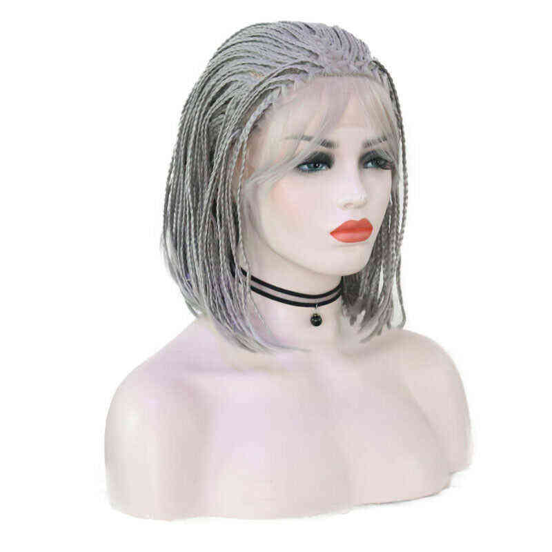 Short Gray Synthetic Bob Wig Box Bradied Cosplay Hand Tied Lace Front Wig Bob Heat Ristant Fiber Hair Wig Party for Women
Short Gray Synthetic Bob Wig Box Bradied Cosplay Hand Tied Lace Front Wig Bob Heat Ristant Fiber Hair Wig Party for Women