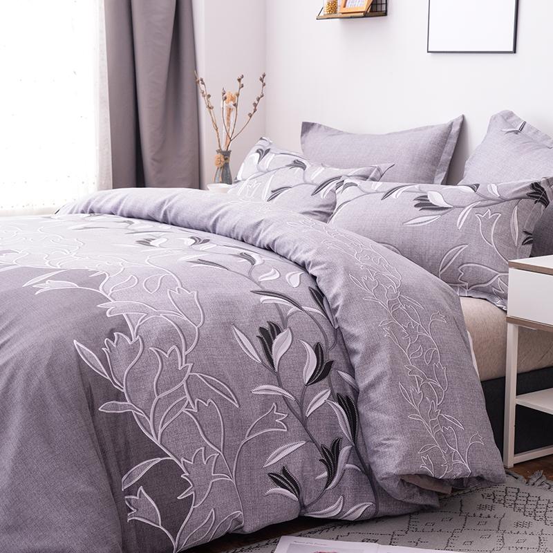 Bedding Set American Imitation Embroidery Quilt Cover Pillowcase Extra Large Household Sets