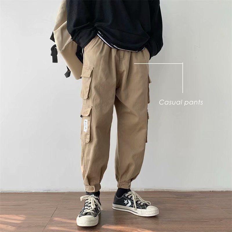 Overalls Men's Loose And Trendy Korean Autumn Winter Ins Multi Pocket Fashion Corset Pants Casual Versatile