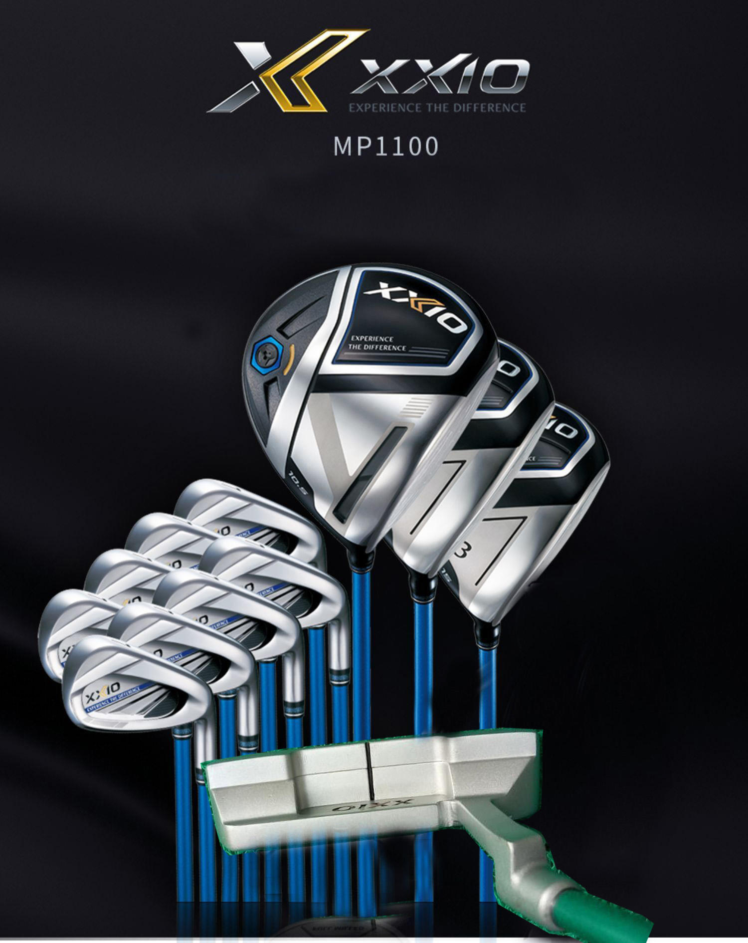 Full Set XXIO MP1100 Golf Clubs Driver #3 #5 Fairway Woods + Golf Irons + Free Golf Putter
Full Set XXIO MP1100 Golf Clubs Driver #3 #5 Fairway Woods + Golf Irons + Free Golf Putter