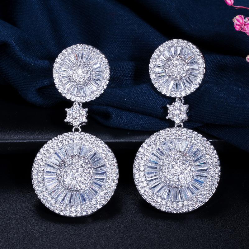 Dangle & Chandelier ThreeGraces Sparkling Cubic Zirconia Crystal Big Double Round Drop Earring For Women Luxury Wedding Bridal Jewelry ER237
Dangle & Chandelier ThreeGraces Sparkling Cubic Zirconia Crystal Big Double Round Drop Earring For Women Luxury Wedding Bridal Jewelry ER237