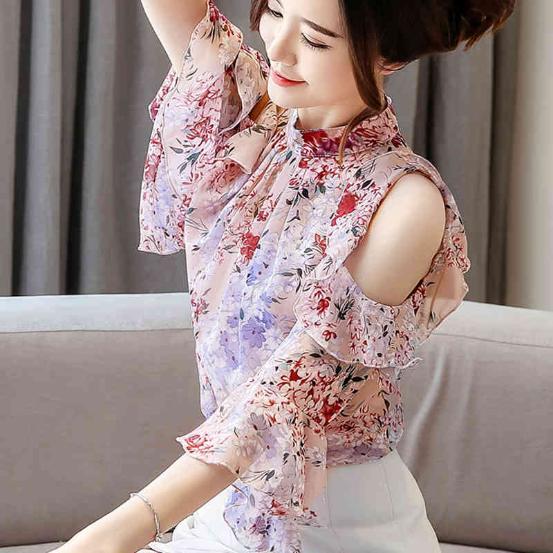 Fashion Casual Women Blouse Elegant Clothing Tops Short Sleeve Butterfly O-neck Plus Size 5388 50 210427