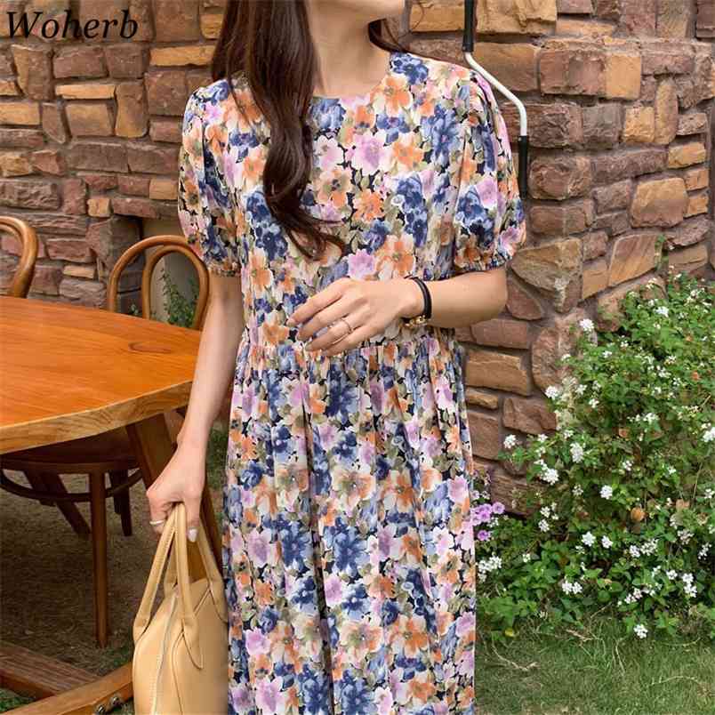 Vintage Woman Dress Chic Floral Loose Vestidos Female Summer Robe Femme Roupas O-neck Puff Sleeve Koorean Dresses 95667 210519, Blue
Vintage Woman Dress Chic Floral Loose Vestidos Female Summer Robe Femme Roupas O-neck Puff Sleeve Koorean Dresses 95667 210519, Blue