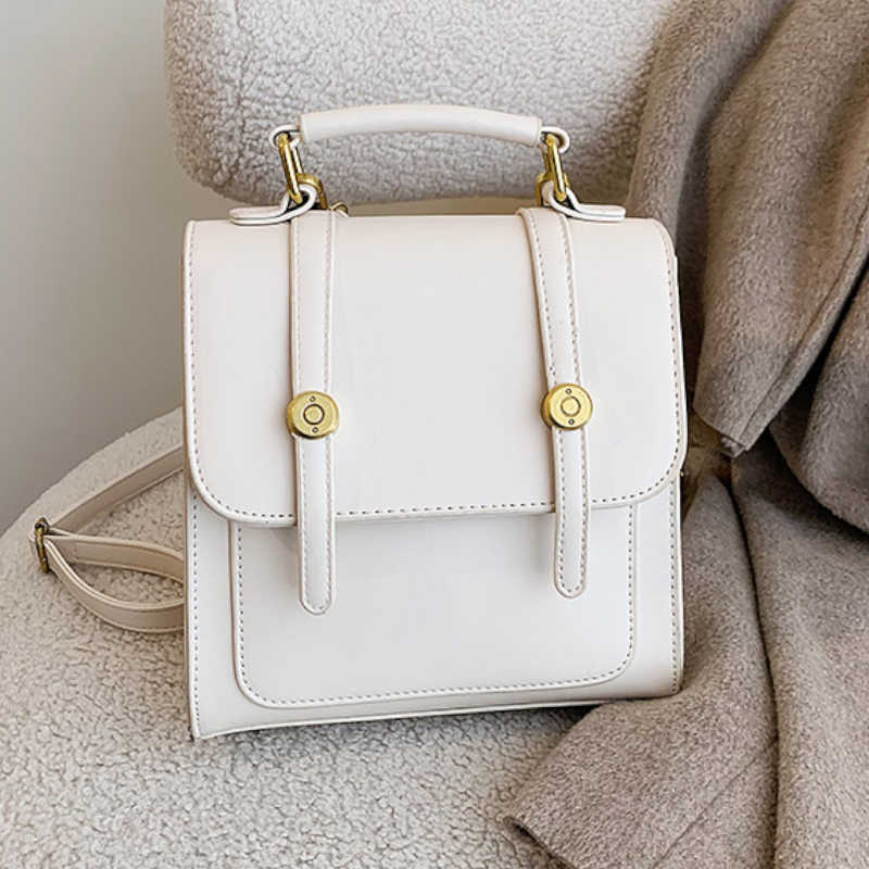 Luxury Mini Backpack Purse for Women Designer Leather Fashion Small Cute Back Pack in 30cm Travel Vintage Designer Bag Mochila Q0528