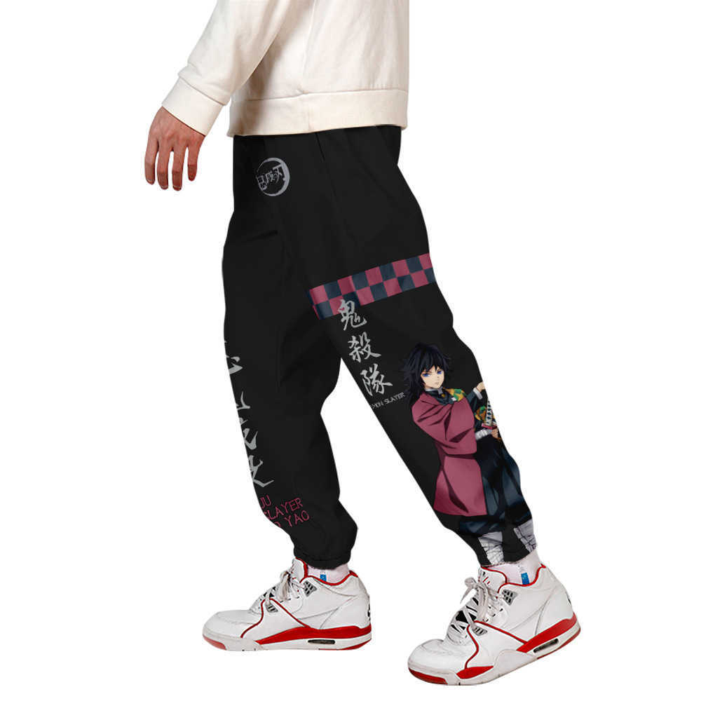2020 New 3D Print Demon Slayer Sweatpants Women/Men Fitness Joggers Spring High Street Anime Trousers Harajuku Pants Sweatpant Q0801