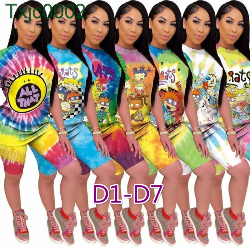 Women Tracksuits Two Pieces Set Designer Letters Cartoon Pattern Printed Short Sleeve Tie Dye Shirt Top Hole Pants Sportwear Outfits, A1-a7(s-xxxl)
Women Tracksuits Two Pieces Set Designer Letters Cartoon Pattern Printed Short Sleeve Tie Dye Shirt Top Hole Pants Sportwear Outfits, A1-a7(s-xxxl)