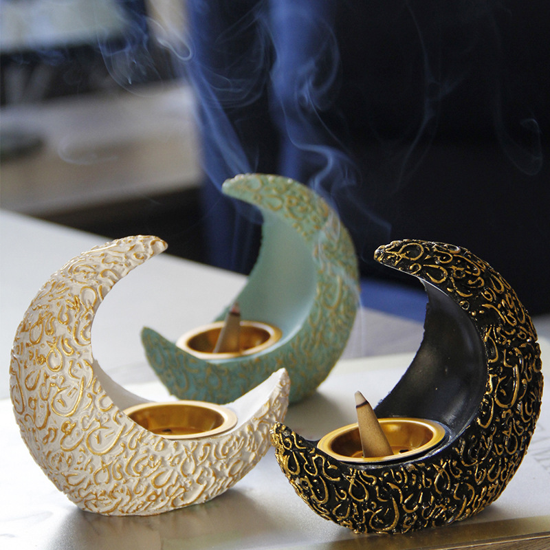 wholesale creative fragrance lamps mideast arabic moon shape incense burner desktop decoration от DHgate WW