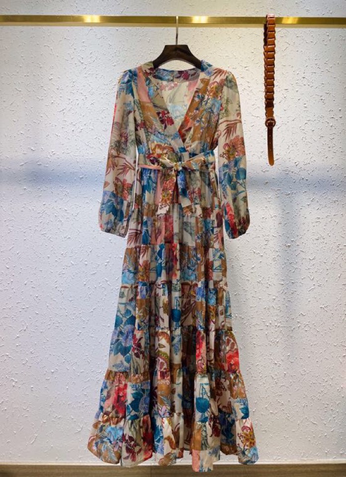 Australian women' 2021 new color-tie tie collared jigsaw print waist tie dress, Multi
Australian women' 2021 new color-tie tie collared jigsaw print waist tie dress, Multi