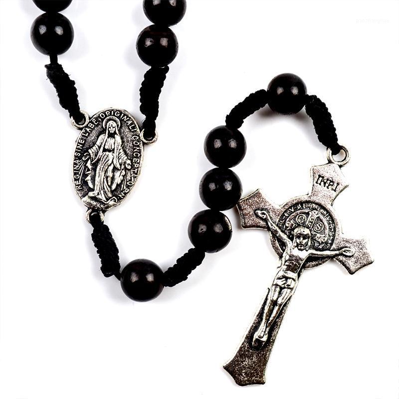 Chains Vintage Wooden Catholic Religious San Benito Black Rosary Necklace Men Women Jewelry Prayer Beads Rosaries Gift Wholesale Lot, Silver
Chains Vintage Wooden Catholic Religious San Benito Black Rosary Necklace Men Women Jewelry Prayer Beads Rosaries Gift Wholesale Lot, Silver