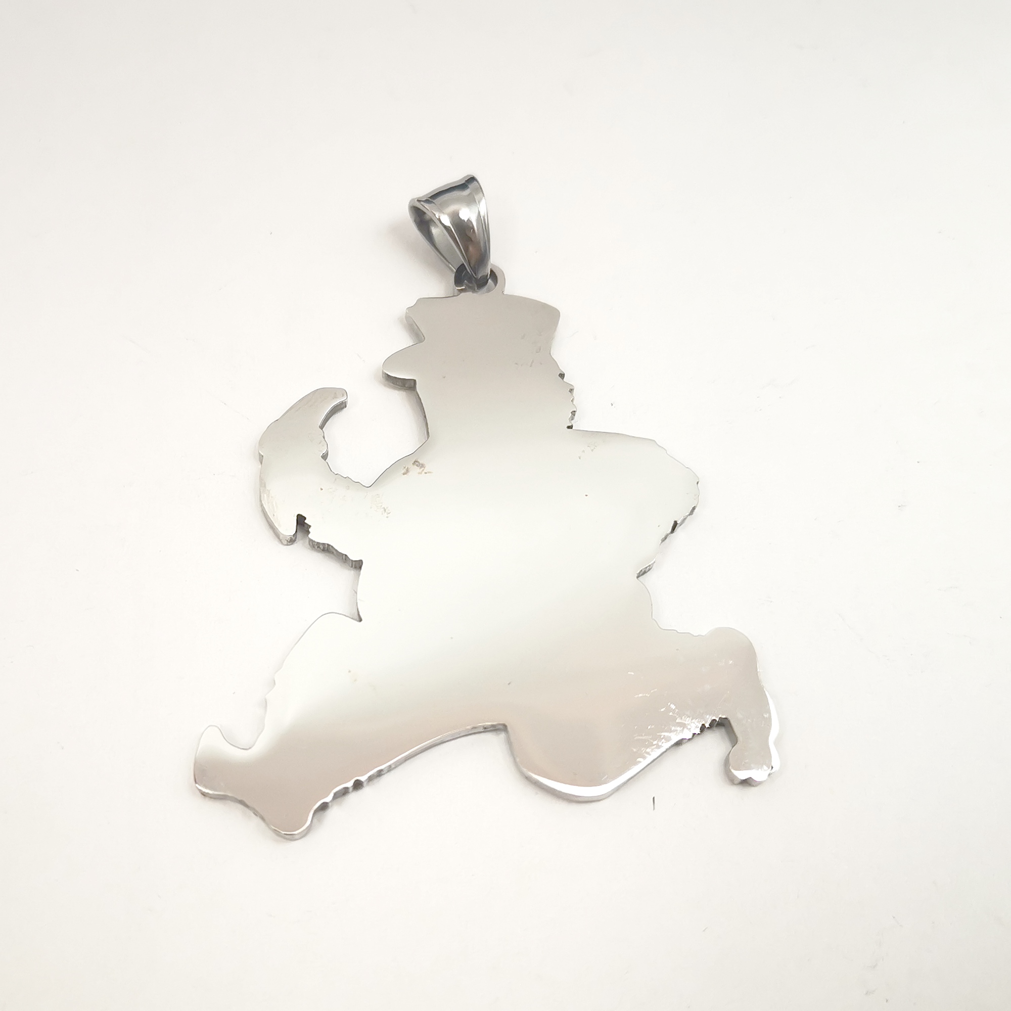 2 inch tall large Ape Boy Charm Pendant for Mens Stainless Steel Cute ICP Fashion Necklace Color free chain 4mm 24''