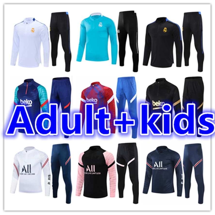 2021 2022 mens + kids football tracksuit real madrid jersey kits 21 22 soccer training suit survetement foot tracksuits jacket jogging jerseys sets, Black
2021 2022 mens + kids football tracksuit real madrid jersey kits 21 22 soccer training suit survetement foot tracksuits jacket jogging jerseys sets, Black