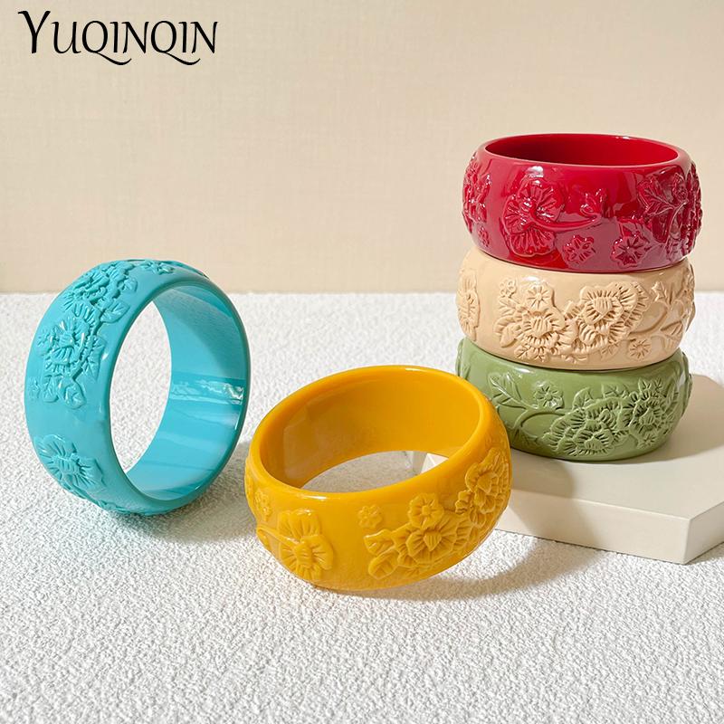 Bangle Trendy Flower Charms Bracelets For Women Acrylic Geometric Wide Cuff Bangles Girls Colorful Fashion Jewelry Gifts
Bangle Trendy Flower Charms Bracelets For Women Acrylic Geometric Wide Cuff Bangles Girls Colorful Fashion Jewelry Gifts