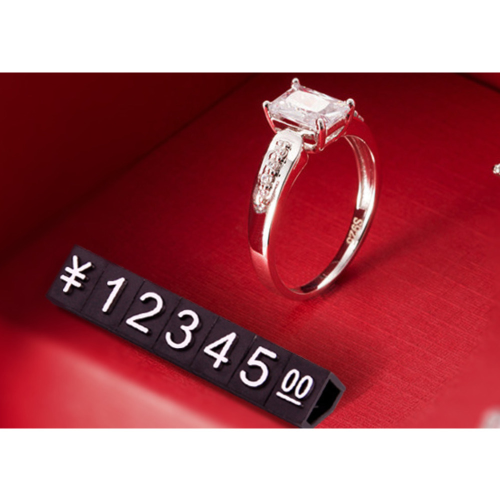 Showcase Price Tag Cubes Store For Watch Jewelry Pricing Block Stick Retail Shelf Pricing Display