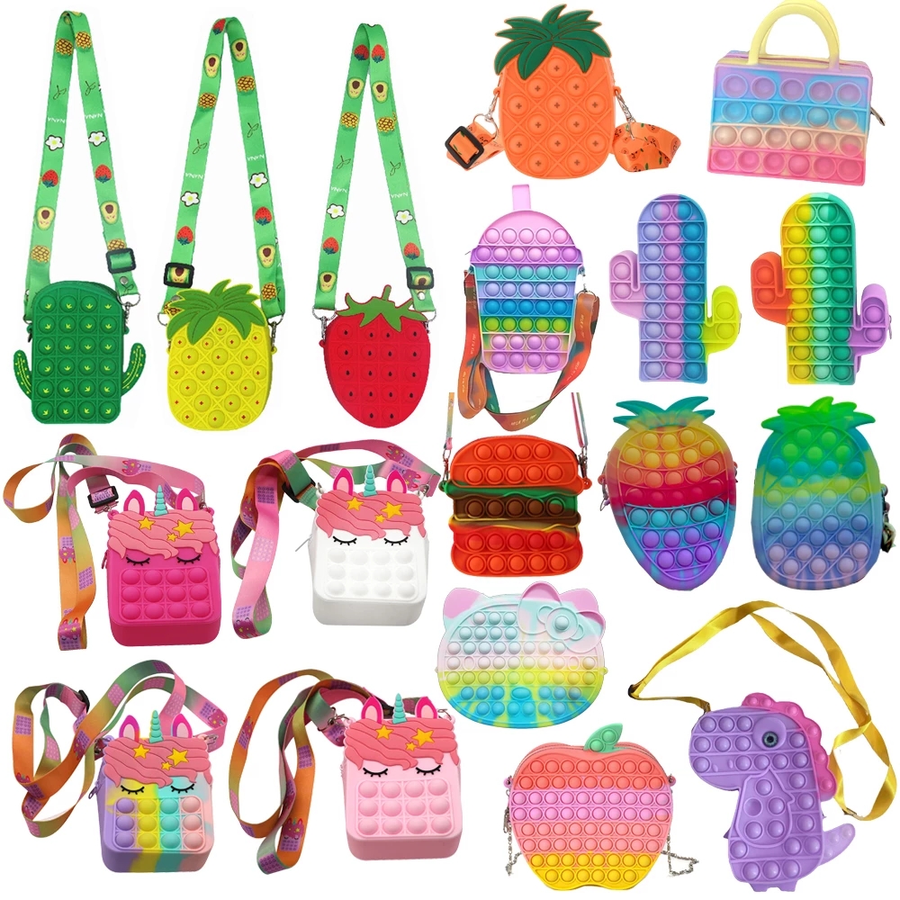 Silicone Decompression Fidget Toys Women Push Bubble Shoulder Bag Girls Coin Purse Wallet FY2915
Silicone Decompression Fidget Toys Women Push Bubble Shoulder Bag Girls Coin Purse Wallet FY2915