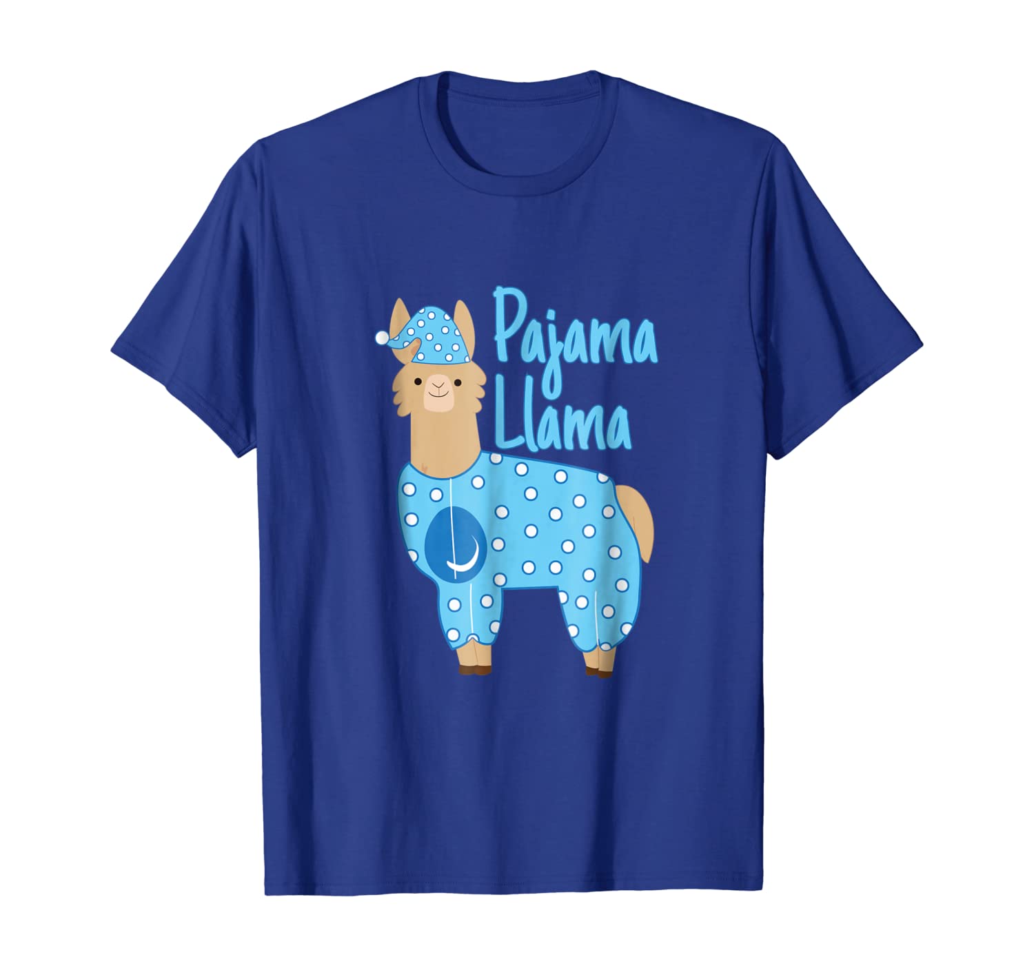 Funny Cute Pajama Llama Bed Time T-Shirt, White;black