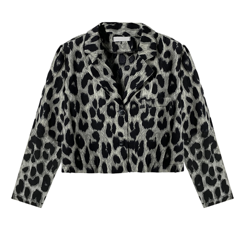 2style Vintage Notched Short Sleeve Leopard Blouse Women Fashion Camisas Mujer Casual Blusas Print Summer Tops 210429
