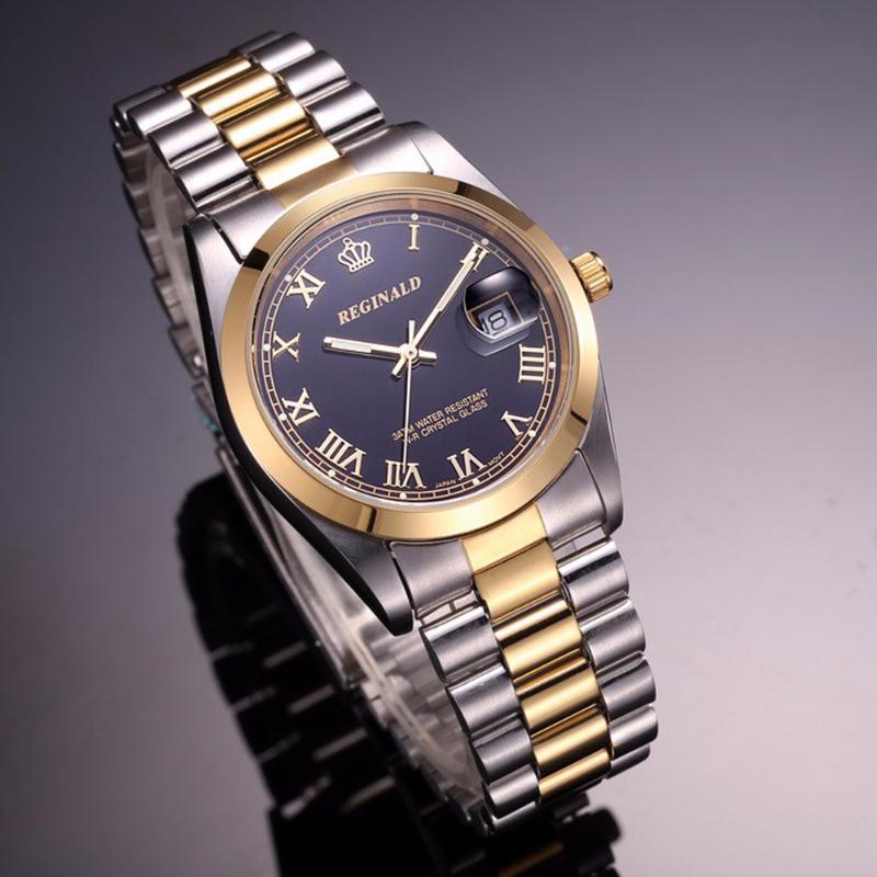 Wristwatches 2021 Men Watch Top Reginald Mens Watches Gold Waterproof Quartz Stainless Steel Gift Reloj Hombre, 143115gold
Wristwatches 2021 Men Watch Top Reginald Mens Watches Gold Waterproof Quartz Stainless Steel Gift Reloj Hombre, 143115gold