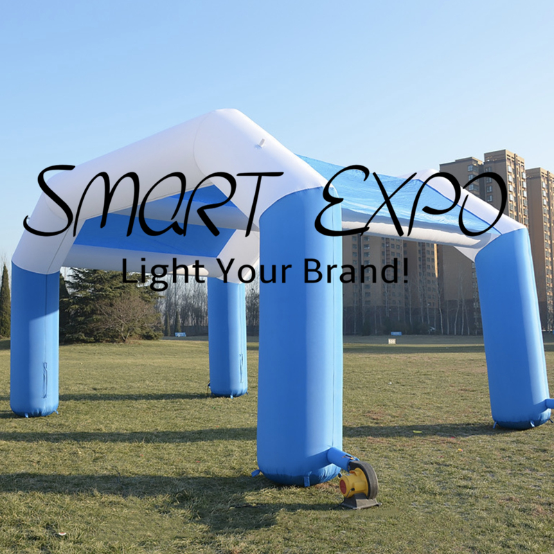 Outdoor Advertising Inflatable Arch Tunnel Tent W12 x H5.6 M with Custom Logo Printing Base Blower