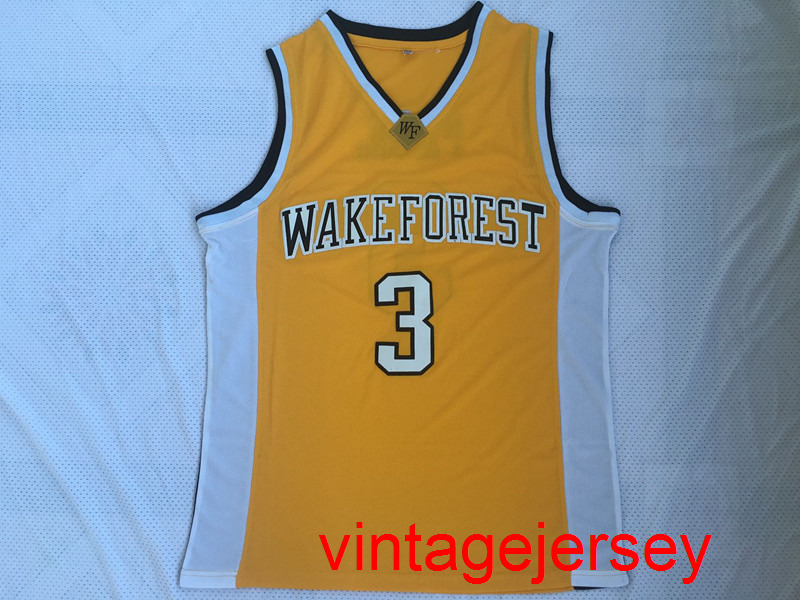 #3 Chris Paul Wake Forest College Retro Throwback Basketball Jersey Sewn Camisa Embroidery red Size -XXL, Gold
#3 Chris Paul Wake Forest College Retro Throwback Basketball Jersey Sewn Camisa Embroidery red Size -XXL, Gold