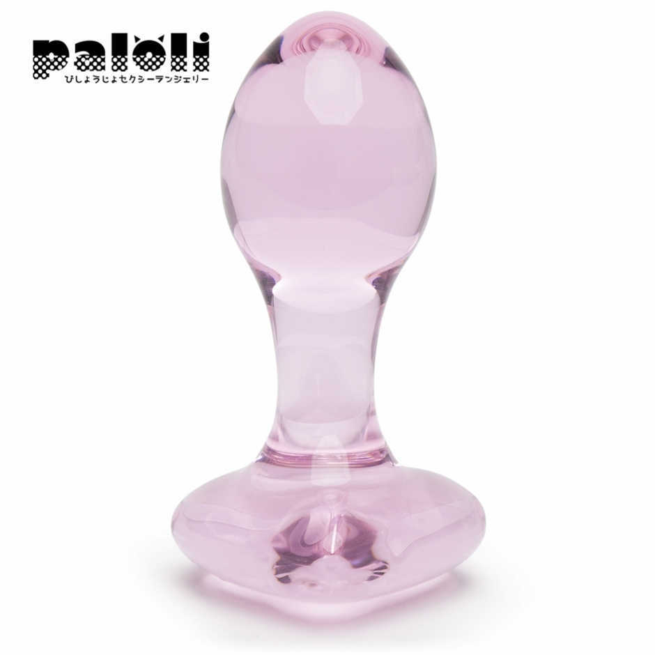 Heart Crystal Glass Anal Plug Masturbation Sex Toys for Men Women Butt Plug Adult Products Pink Prostate Massager Anal Sex Toys 210629