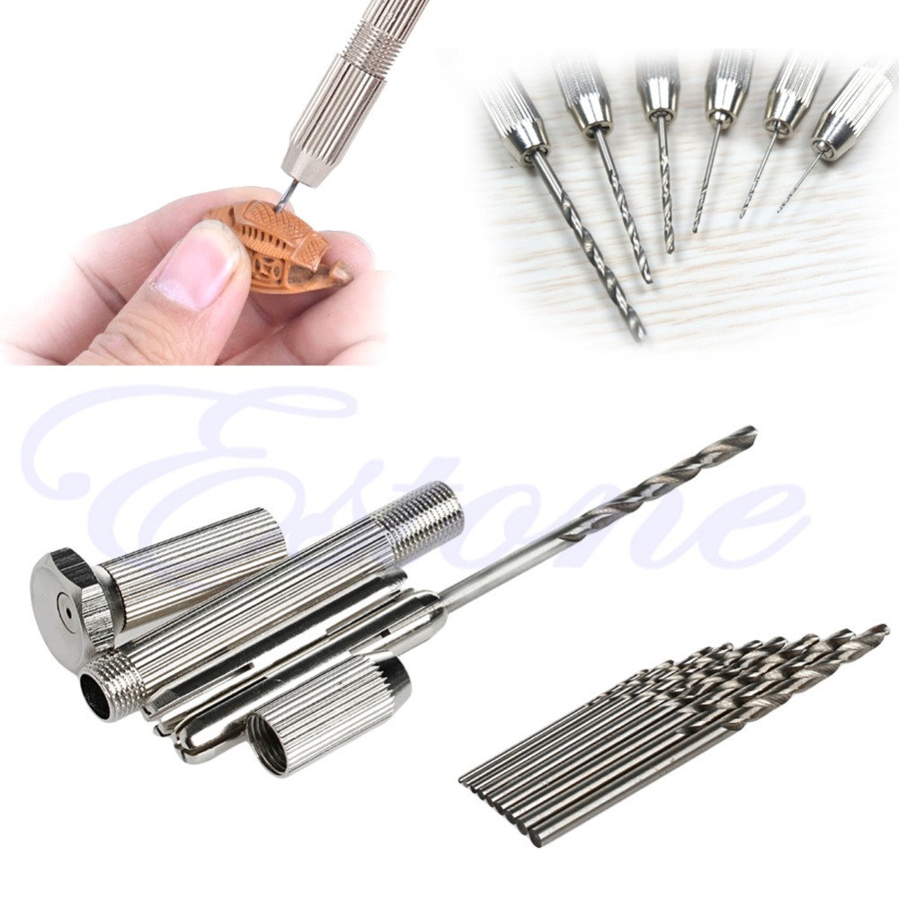 Practical 0.7-3 Mm Hand Twist Boor Sliding Drilling Metal Spiral Tool With Boor