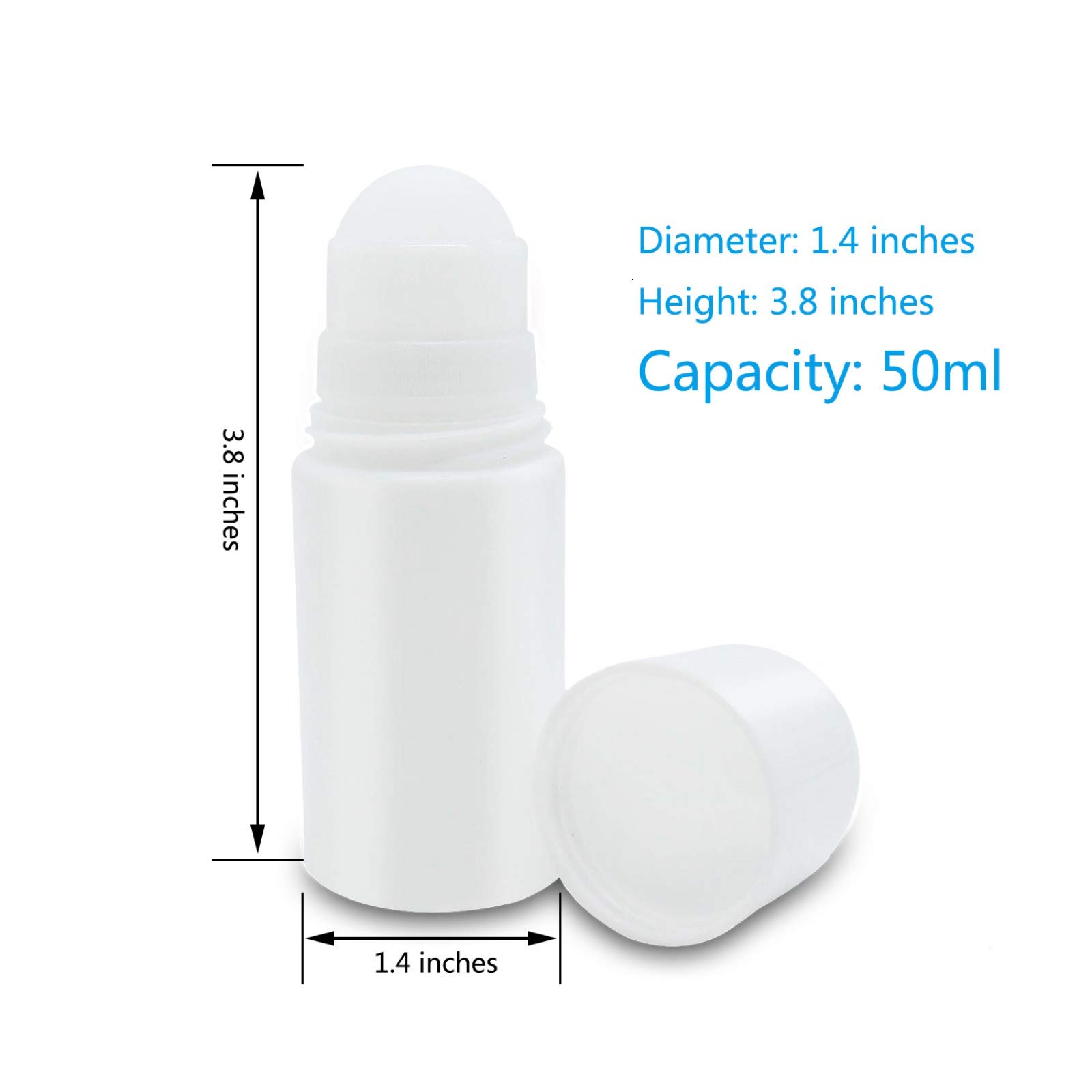 50ml white Plastic Roll On Bottle - Travel Refillable Deodorant Roll-on Containers -DIY Essential oil & personal Packing Bot
50ml white Plastic Roll On Bottle - Travel Refillable Deodorant Roll-on Containers -DIY Essential oil & personal Packing Bot