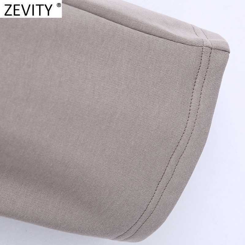 Zevity Spring Autumn Women Fashion Leisure Straight Pants Femme Casual Slim Elastic Waist Pocket Chic Long Trousers P968 210603