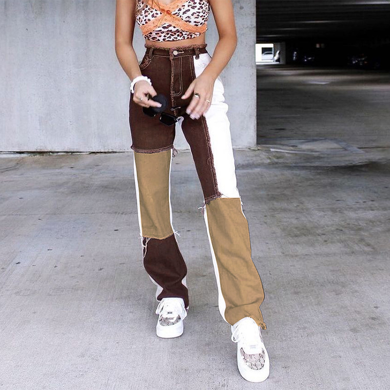 Patchwork Straight Women' jeans Baggy Vintage High Waist Boyfriends Mom y2k Denim Distressed Streetwear Female Iamty 210524, Pink
Patchwork Straight Women' jeans Baggy Vintage High Waist Boyfriends Mom y2k Denim Distressed Streetwear Female Iamty 210524, Pink