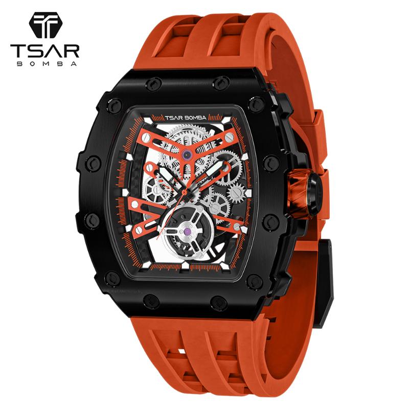Wristwatches TSAR BOMBA 2021 Mens Automatic Watches Tonneau Design Sapphire Stainless Steel Waterproof Mechanical WristWatch Luxury Gift, Blue
Wristwatches TSAR BOMBA 2021 Mens Automatic Watches Tonneau Design Sapphire Stainless Steel Waterproof Mechanical WristWatch Luxury Gift, Blue