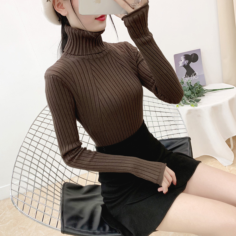 Lazy Wind Outer Wear Turtleneck Solid Color Sweater Women Autumn Winter Fashion Long-Sleeved Knitted Bottoming Tops 210520, Yellow
Lazy Wind Outer Wear Turtleneck Solid Color Sweater Women Autumn Winter Fashion Long-Sleeved Knitted Bottoming Tops 210520, Yellow
