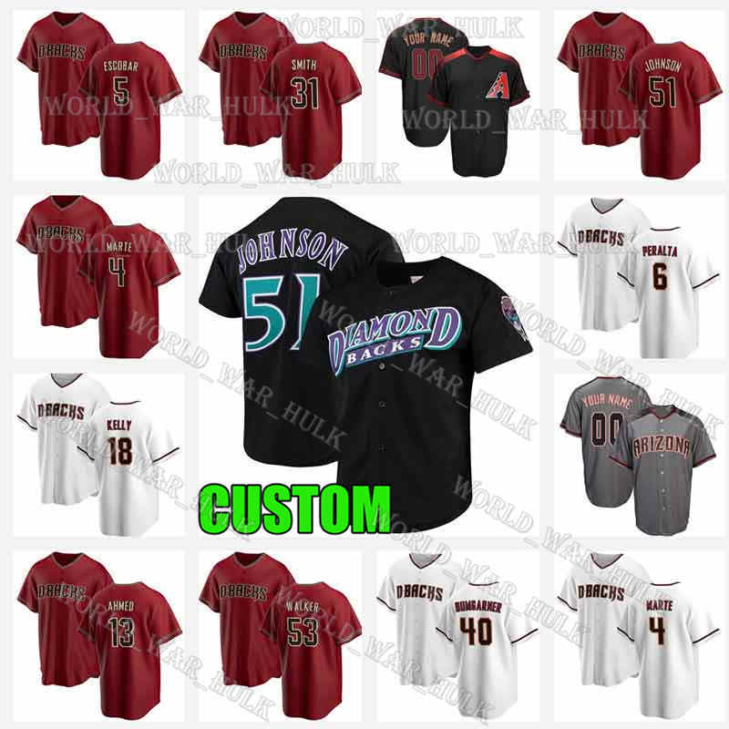 51 Randy Johnson Jersey Diamondbacks 40 Madison Bumgarner Arizona 31 Caleb Smith 13 Nick Ahmed 4 Ketel Marte 5 Eduardo Escobar Baseball, Custom cool base(xiangweishe)
51 Randy Johnson Jersey Diamondbacks 40 Madison Bumgarner Arizona 31 Caleb Smith 13 Nick Ahmed 4 Ketel Marte 5 Eduardo Escobar Baseball, Custom cool base(xiangweishe)