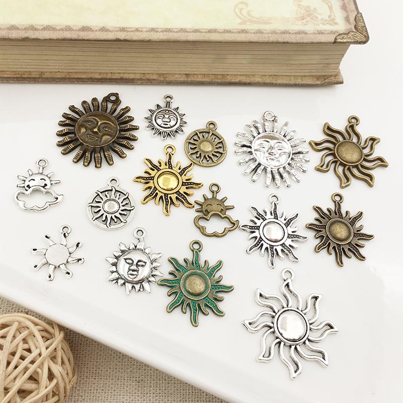 Charms Sun Pendants DIY Jewelry Making Alloy Findings Accessory For Necklaces Earrings, Bronze;silver
Charms Sun Pendants DIY Jewelry Making Alloy Findings Accessory For Necklaces Earrings, Bronze;silver