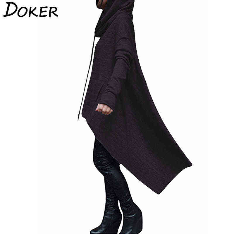 Autumn Winter Long Hoodies Sweatshirts Women Plus Size Loose Long Sleeve Hooded Sweatshirt Female Casual Pullover Hoodie 211108