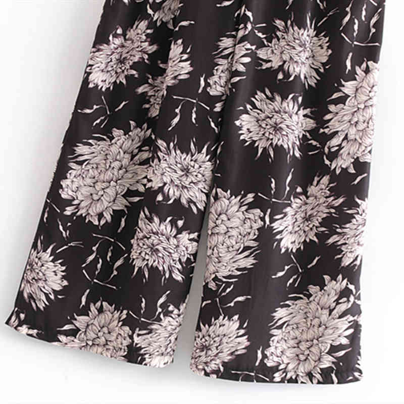 beauty Boho Style Floral Print Female Straight Pants Vintage Chic Comfortable Trousers Women Lady's Autumn Long Pant 210514