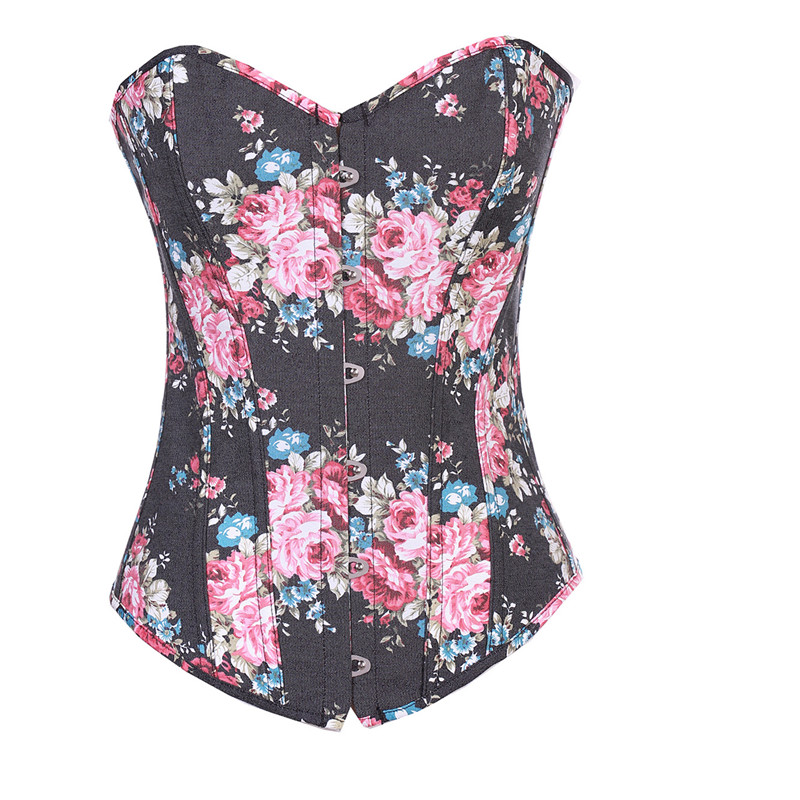 Woman Bustiers BlacK Denim Floral Print Vintage Overbust Corsets Boned Bustiers Top Women Burlesque Sexy Lingerie Jeans Victorian Waist Cors, As shown
Woman Bustiers BlacK Denim Floral Print Vintage Overbust Corsets Boned Bustiers Top Women Burlesque Sexy Lingerie Jeans Victorian Waist Cors, As shown