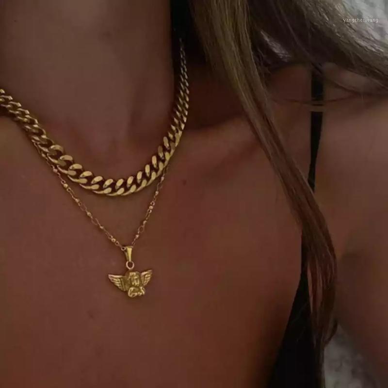 Chains Fashion Multi Layer Butterfly Choker Necklace For Women Gold Color Metal Babygirl Angel Dragon Pendant Jewelry
Chains Fashion Multi Layer Butterfly Choker Necklace For Women Gold Color Metal Babygirl Angel Dragon Pendant Jewelry