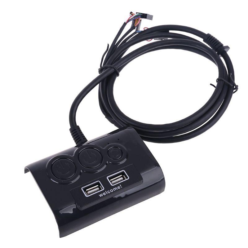 Desktop Computer Switch PC Case Power Supply On/off Reset Button Double USB Port K3KB Hubs
Desktop Computer Switch PC Case Power Supply On/off Reset Button Double USB Port K3KB Hubs