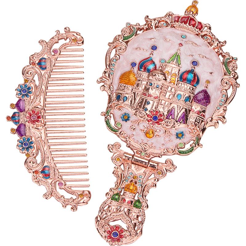 Mirrors Russian Handle Small Mirror With Comb Set Retro Portable Makeup Foldable Desktop Princess
Mirrors Russian Handle Small Mirror With Comb Set Retro Portable Makeup Foldable Desktop Princess