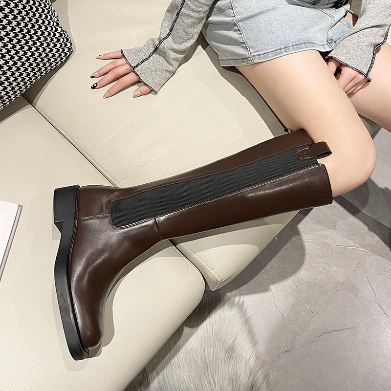 Boots Long Women's Autumn And Winter 2021 Temperament Korean Style Small Square Toe Sleeve Fashion Knight Size 35-39