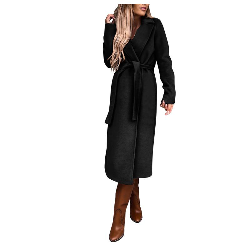 Women's Jackets Faux Wool Coat Blouse Thin Trench Long Jacket Ladies Slim Belt Elegant Overcoats Outwear Lightweight, Khaki
Women's Jackets Faux Wool Coat Blouse Thin Trench Long Jacket Ladies Slim Belt Elegant Overcoats Outwear Lightweight, Khaki