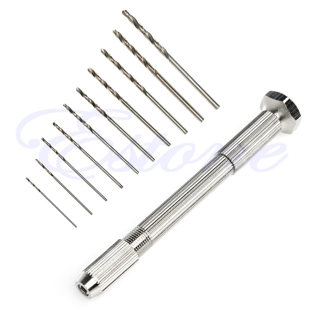 Practical 0.7-3 Mm Hand Twist Boor Sliding Drilling Metal Spiral Tool With Boor