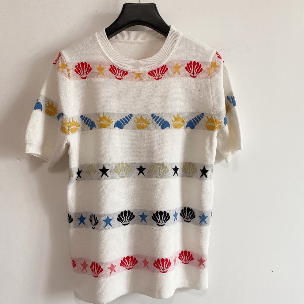 Shipping Free 2021 Autumn White Shell Print Autumn Women's Cardigan Brand Same Style Women's Sweaters DH175, White;black
Shipping Free 2021 Autumn White Shell Print Autumn Women's Cardigan Brand Same Style Women's Sweaters DH175, White;black