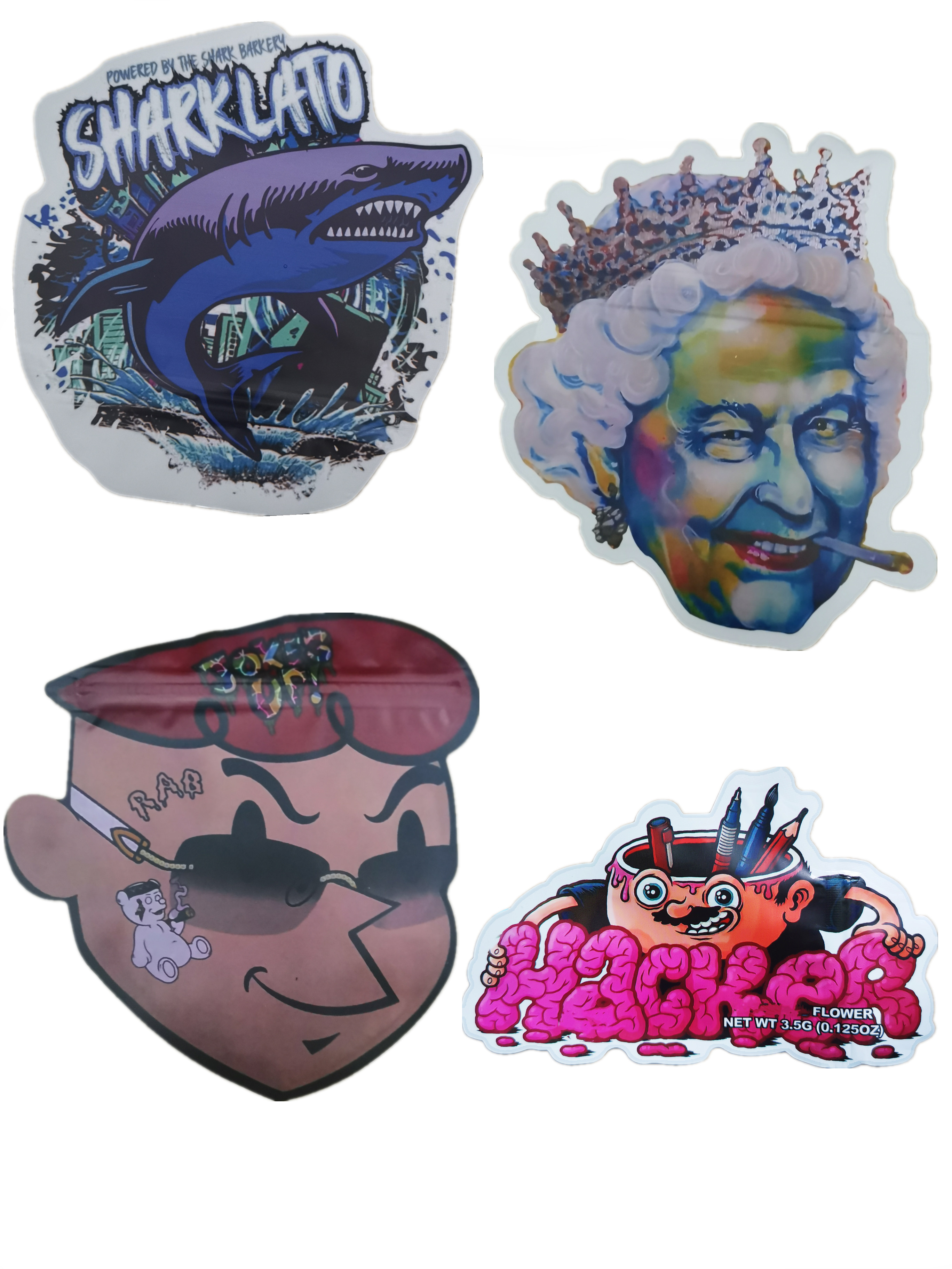 2022 latest unique irregular shape mylar bag 3.5 die cut edible package queen sharklato hacker jokes up matte holographic 215 exotix zushie backpack boyz custom
2022 latest unique irregular shape mylar bag 3.5 die cut edible package queen sharklato hacker jokes up matte holographic 215 exotix zushie backpack boyz custom