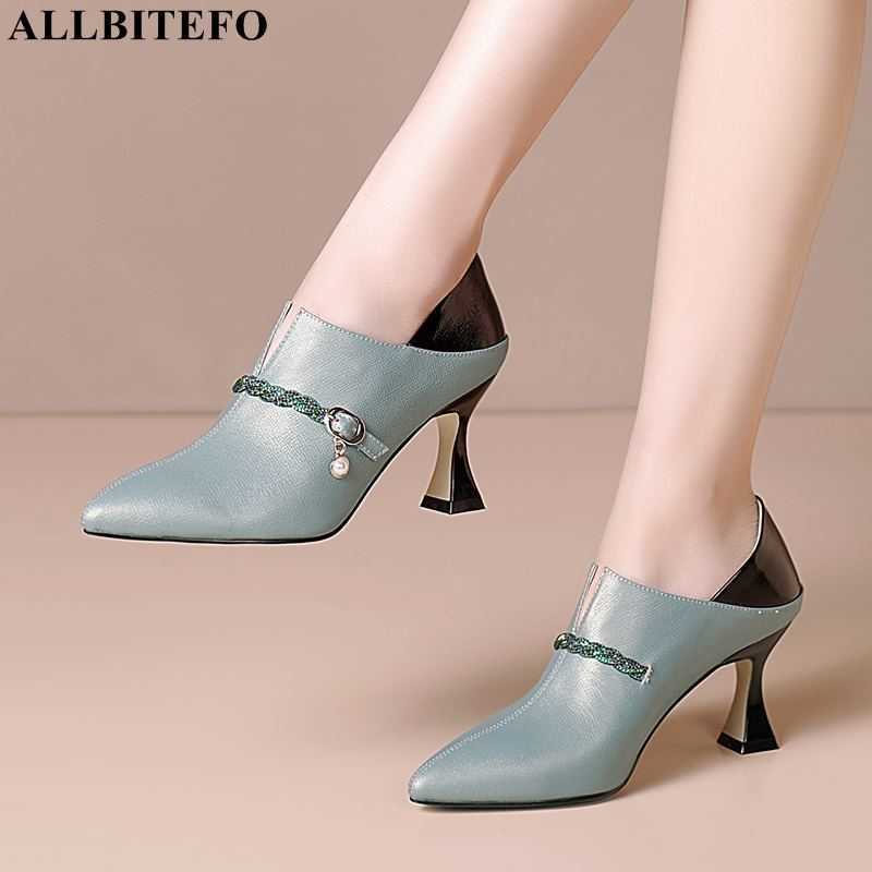 ALLBITEFO size 33-43 Ribbon design genuine leather high heels sky blue stiletto pumps fashion sexy women heels high heel shoes 210611, As picture
ALLBITEFO size 33-43 Ribbon design genuine leather high heels sky blue stiletto pumps fashion sexy women heels high heel shoes 210611, As picture